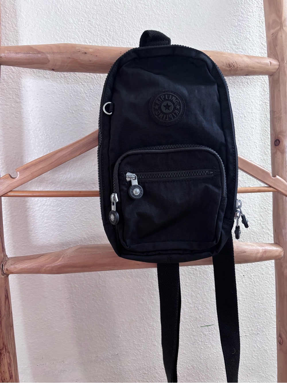 Kipling Black Compact Sling Crossbody Bag